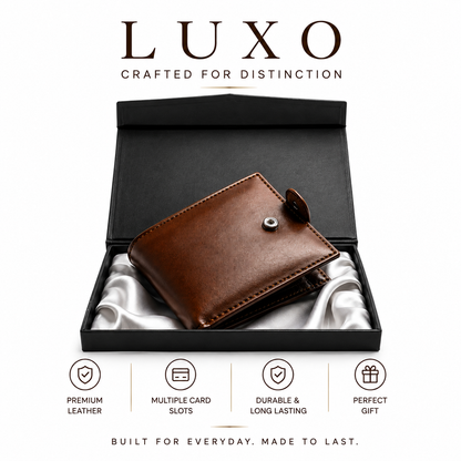 Lx-104 Premium Leather Wallet With Customize Name & Number