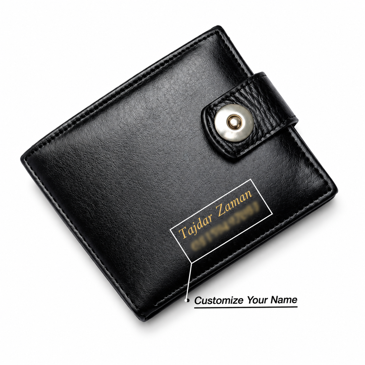 LX-101 Premium Leather Wallet With Customize Name & Number