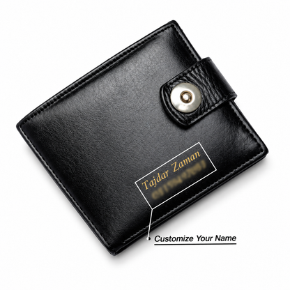 LX-101 Premium Leather Wallet With Customize Name & Number